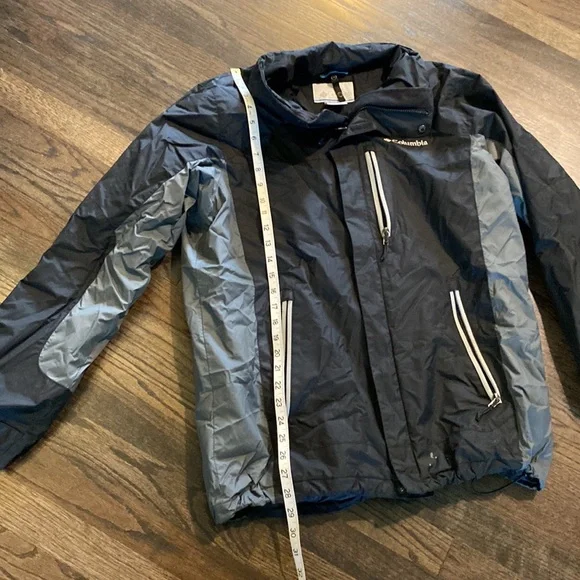 Columbia Interchange Jacket Coat Gray Black Medium M EUC - Picture 4 of 7